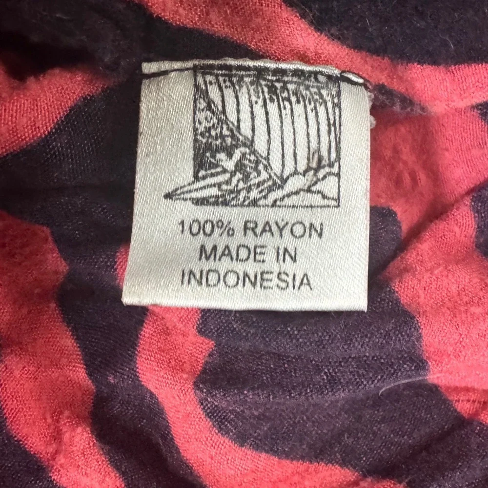 Unbranded Pink Black Zebra Print Rayon Scarf Lightweight Animal Pattern Wrap